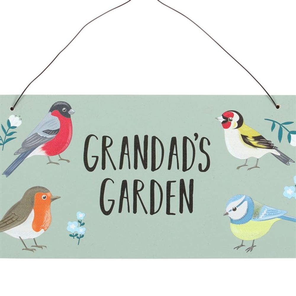 Grandad's Garden British Garden Birds Sign