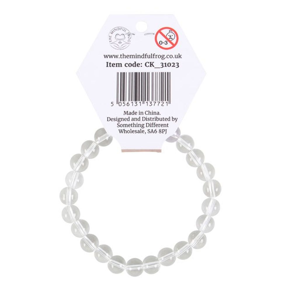 Crown Chakra Clear Quartz Gemstone Bracelet