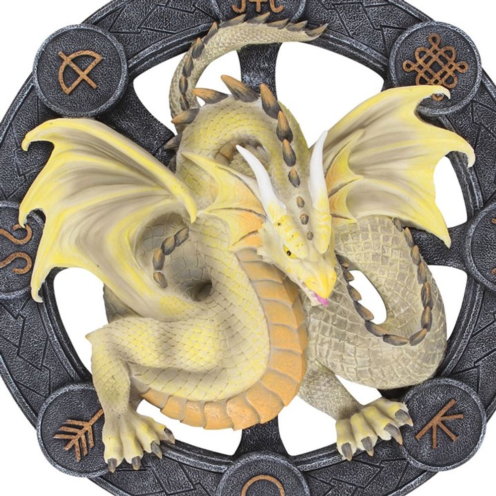 Mabon Dragon Resin Wall Plaque by Anne Stokes