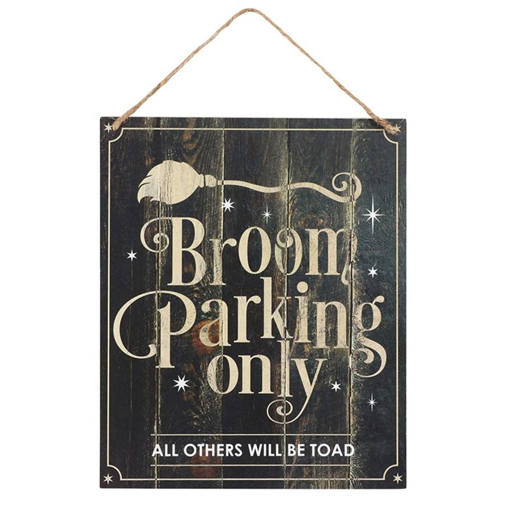 Broom Parking Only Hanging MDF Sign