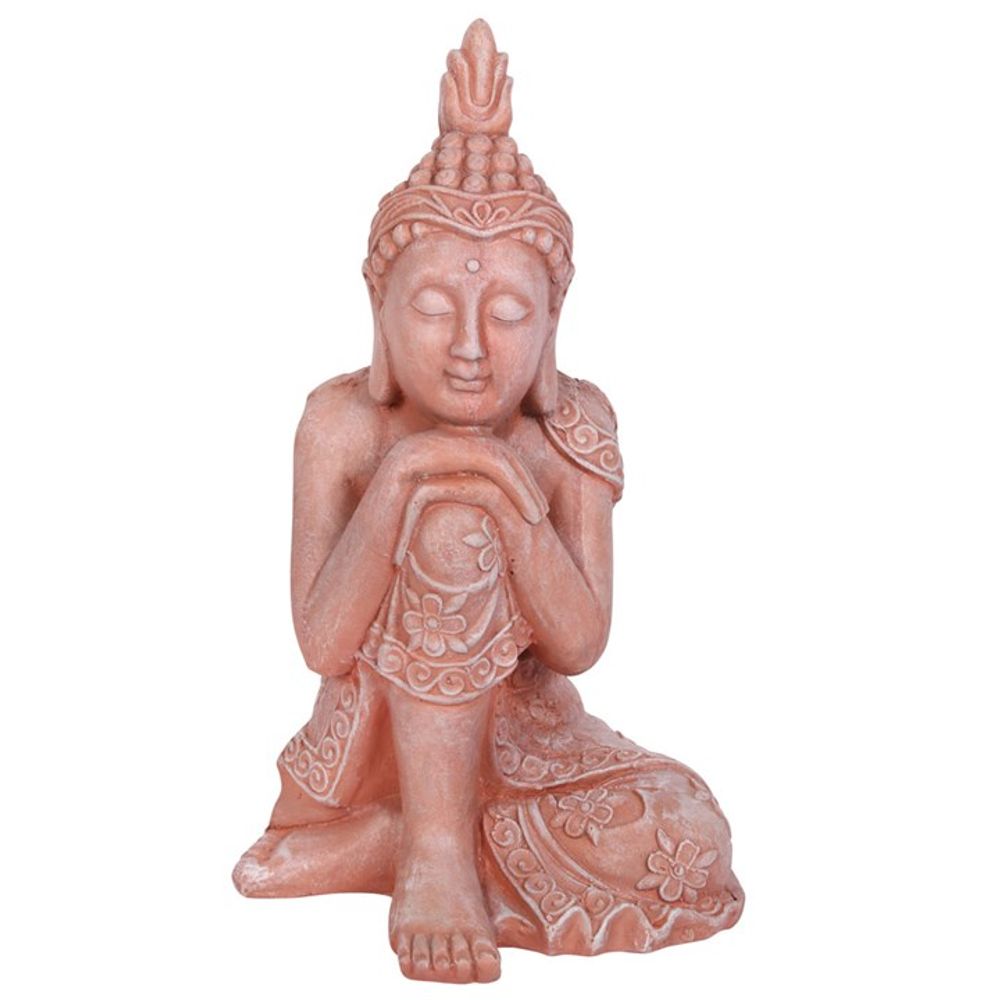 Terracotta Effect 56cm Sitting Garden Buddha