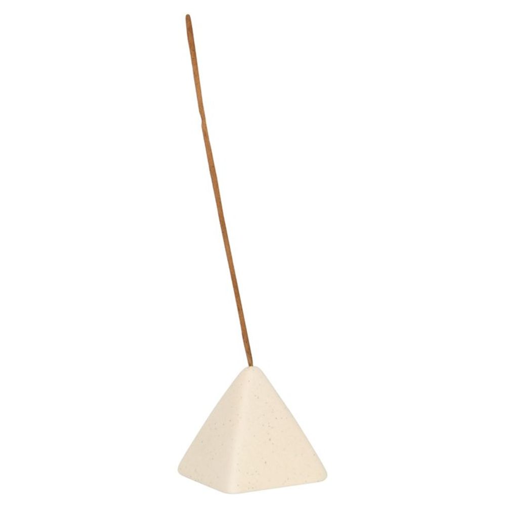 Cream Speckle Pyramid Incense Stick Holder