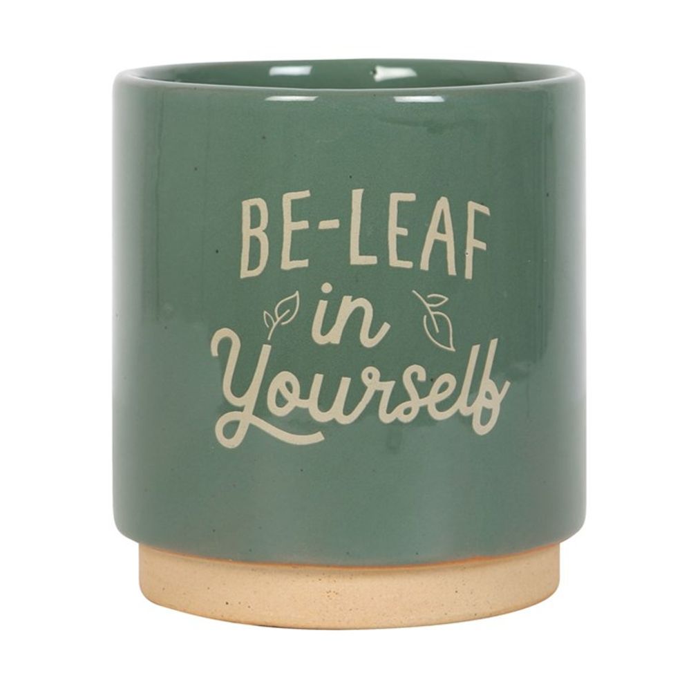 Green Be-Leaf in Yourself Plant Pot