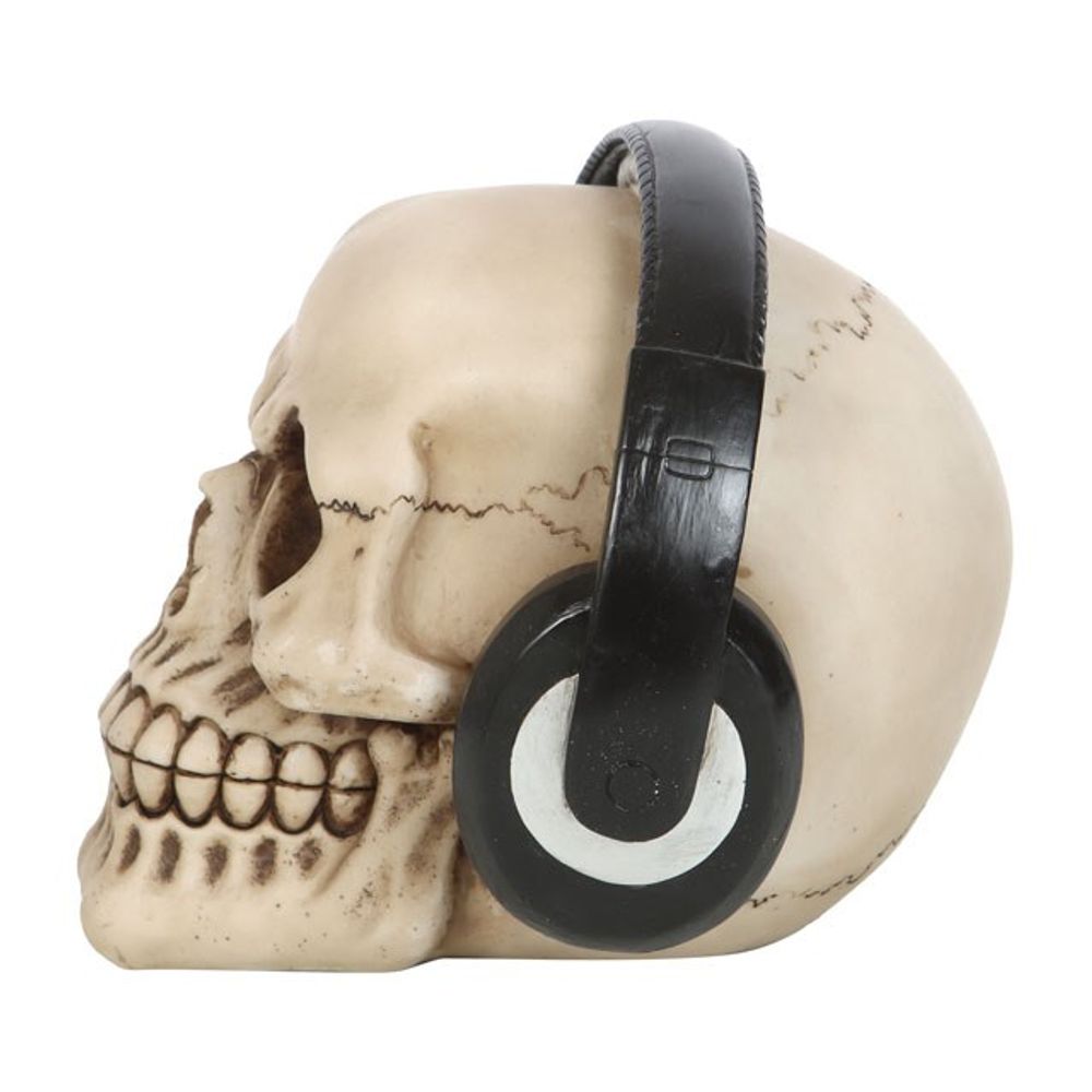 Skull Ornament with Headphones