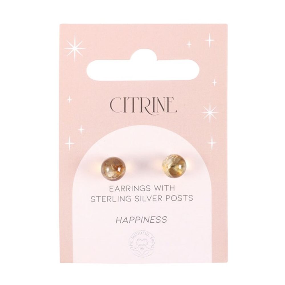 Citrine Semi Precious Crystal Earrings
